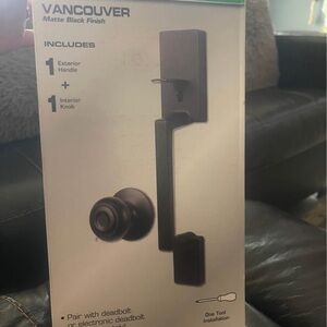 Vancouver Matte Black Door Handle Set